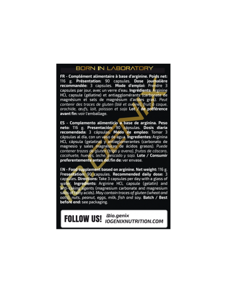 IO GENIX | ARGININE 3000