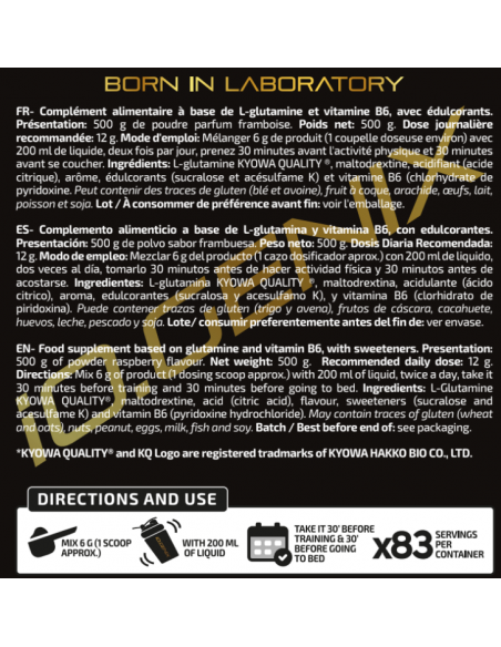IO GENIX | PURE GLUTAMINE KYOWA 500G