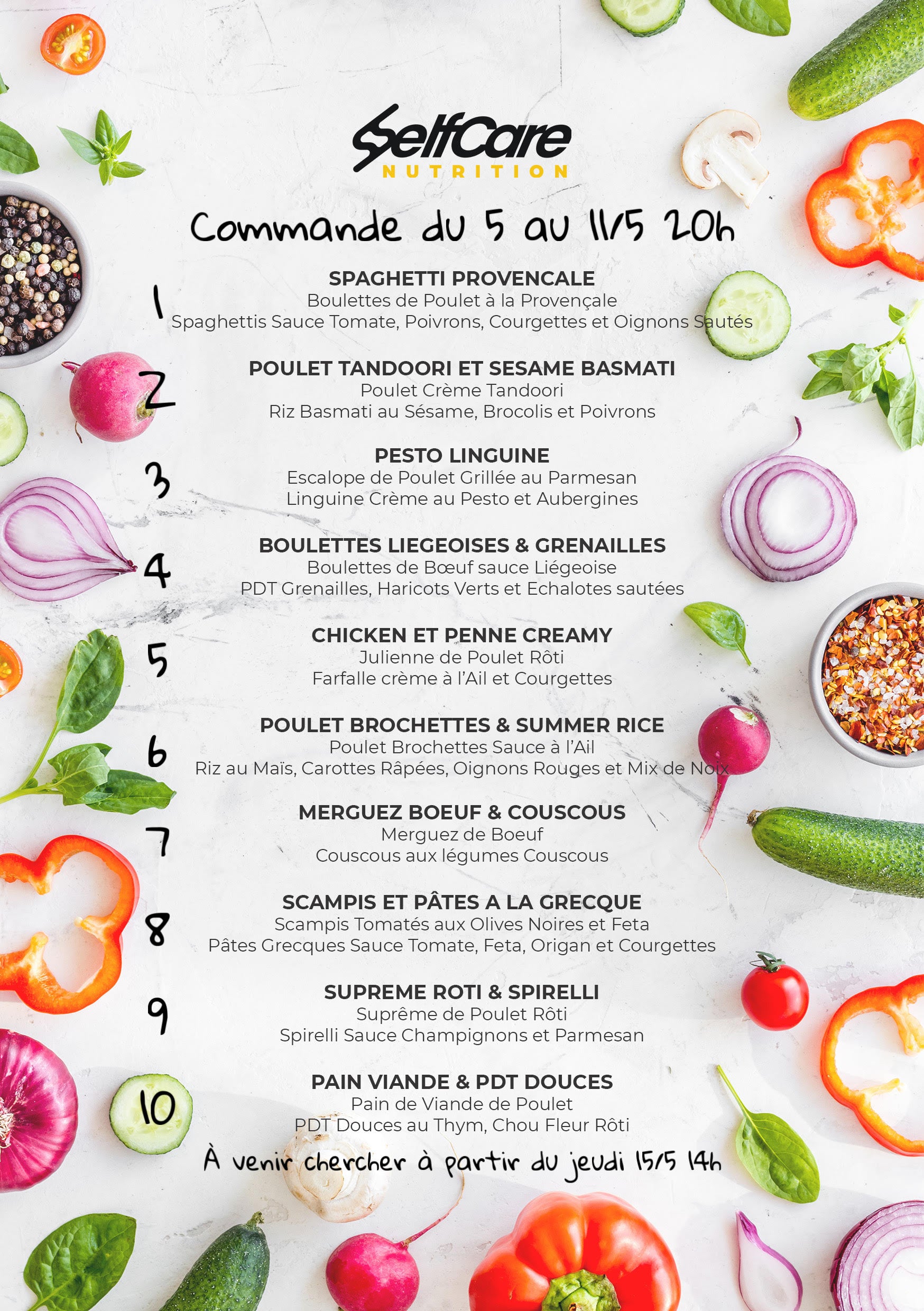 Plats traiteur Self Care Nutrition