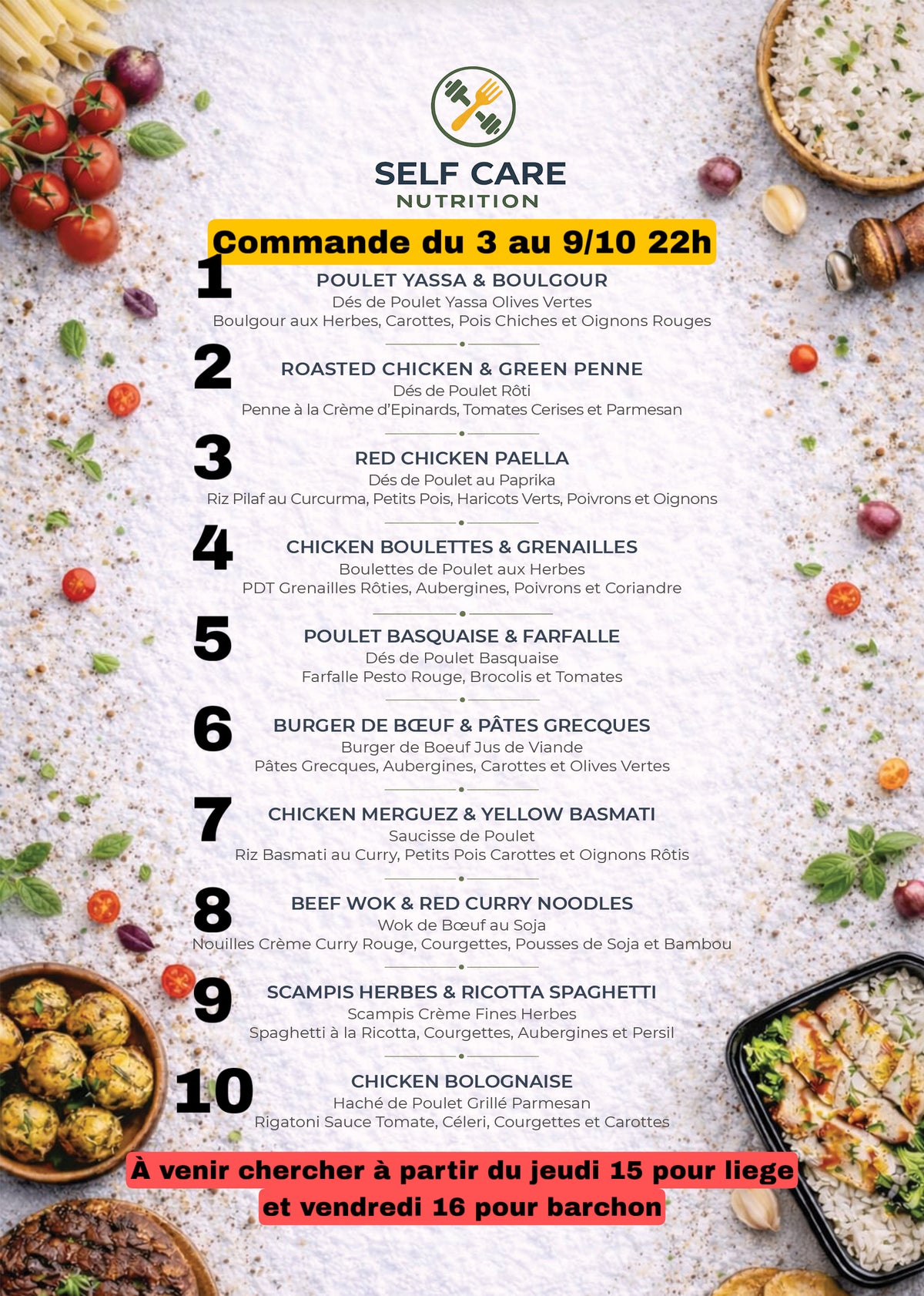 SELF CARE | PLATS TRAITEUR