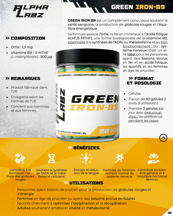 ALPHA LABZ | GREEN IRON (ortie) - B9