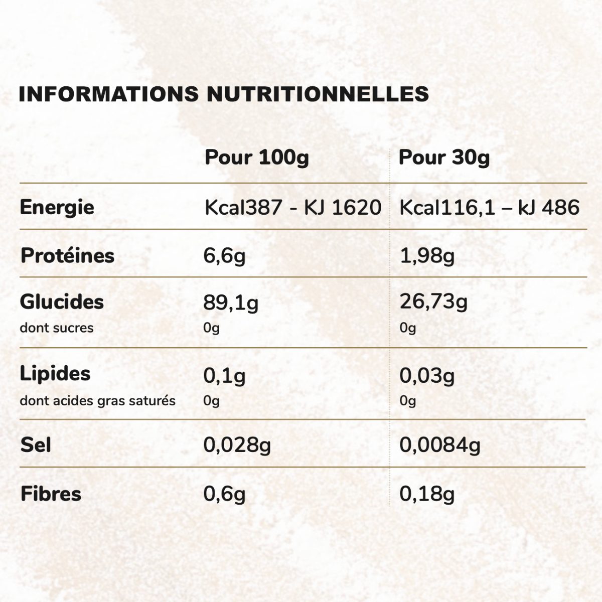 FARINE DE PATATE DOUCE - YAMNUTRITION