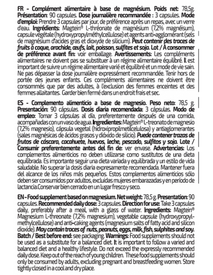 IO GENIX | L-THRÉONATE DE MAGNÉSIUM 90 CAPS