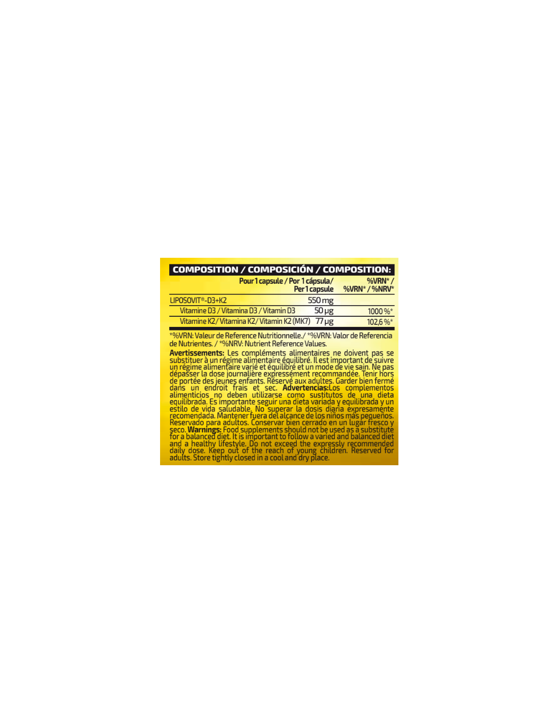 Vitamin D3+K2 Liposomal